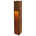 SLV LED Outdoor Stehleuchte RUSTY SLOT 80, IP55, Höhe 80cm, 8.6W 3000K 30lm, FeCSi-Stahl gerostet