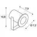 SLV Outdoor LED Aufbau-Strahler DASAR® PROJECTOR, Niedervolt-Modell, IP68 IK04, 12-24V DC (exkl. BG), 6.5W 3000K 520lm 40°