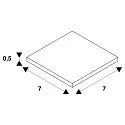 Zubehör für LED Bodenstrahler DASAR PROJECTOR - Montageplatte, 7x 7cm, Edelstahl
