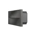 SLV LED Wand-Einbauleuchte ADI, IP55 IK02, 230V AC / sek. 500MA, 18W 3000K 940lm , Aluminium / PC, exkl. Einbautopf, anthrazit