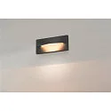 SLV LED Wand-Einbauleuchte ADI, IP55 IK02, 230V AC / sek. 500MA, 18W 3000K 940lm , Aluminium / PC, exkl. Einbautopf, anthrazit