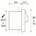 SLV LED Wand-Einbauleuchte ADI, IP55 IK02, 230V AC / sek. 500MA, 18W 3000K 940lm , Aluminium / PC, exkl. Einbautopf, anthrazit
