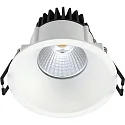 LED Einbauleuchte VELIA, rund, 11W, IP44, dimmbar, 3000K, weiß matt