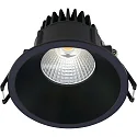 LED Einbauleuchte VELIA, rund, 11W, IP44, dimmbar, 2700K, schwarz matt