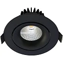 LED Einbauleuchte VELIA TILT, rund, 11W, IP44, dimmbar, 2700K, schwarz matt