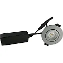 LED Einbauleuchte LOW PROFILE, rund, 6W, 4000K, 510lm, IP54, dimmbar, grau