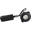 LED Einbauleuchte LOW PROFILE, rund, 6W, 4000K, 510lm, IP54, dimmbar, schwarz matt
