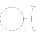 SLV LED Deckenleuchte ECOTECH BULKHEAD mit Sensor, Ø 25cm, 12W, 3000/4000/5000K, 900/1000lm, IP54, CCT-Schalter, weiß matt