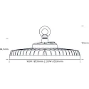 SLV LED Hallenstrahler ECOTECH HIGHBAY, Ø21,8cm, 100W, 4000K, 14000lm, IP65, schwarz matt