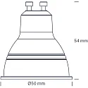 SLV LED Leuchtmittel, 36°, GU10, 10 Stück, 4,8W, 2700K, 380lm, IP44, dimmbar, weiß/grau, opal