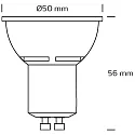 SLV LED Leuchtmittel LONG LIFE, 38°, GU10, 5W, 4000K, 370lm, IP44, opal, weiß/schwarz