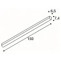 SLV BENA LED Deckenleuchte, 150cm, weiß, 3000K