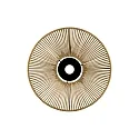 Lampenschirm PAMELA 3913/50, Ø 50cm, schwarz / sandfarben