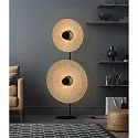 ACB Lampenschirm PAMELA 3913/70, Ø 68cm, Rattan natur / schwarz