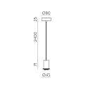 ACB Pendelabhängung FLORON TYPE B für Lampenschirm PAMELA 3913, IP20, schwarz