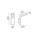 ACB outdoor wall luminaire ZEN 16/2038-25 IP65, anthracite