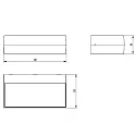 ACB outdoor wall luminaire DRACO up / down IP54, anthracite 