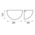 ACB Wall luminaire DINA 16/3071, E27 max. 20W, opal glass white