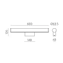 ACB LED Wandleuchte URATURKANA 3908/16 Spiegelleuchte, 19W, 3000-4000K, 1780lm, IP44, opal / chrom