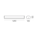 ACB mirror luminaire ALDO 16/3432-53 IP44, chrome, opal