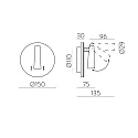 LED Wandleuchte PANAU 16/3660, 6W, 3000K, 540lm + 3W, 3000K, 285lm, IP20, 2 Schalter, verstellbar