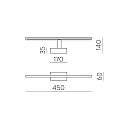 LED Wandleuchte MENCORA 16/3730-45 Spiegelleuchte, 12W, 3000-4000K, 1480lm, IP44