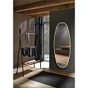 LED Wandspiegel ONIX 16/3831, CRi >90, oval, 185 x 70cm, schwarz, 59W 3000K 3375lm