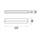 ACB LED Spiegel-/Wandleuchte TESLA 16/3834-55, IP44, 54.5cm, 22.6W 3000K 1850lm, opal / Chrom