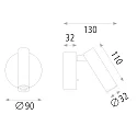 ACB wall luminaire ATRIA IP20, matt, nickel 