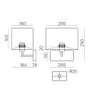 ACB Wandleuchte ROMEO 16/3971, E27, max. 15W, IP20, schwarz