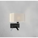 LED Wandleuchte ROMEO 16/3971, 3W, 3000K, 285lm, + E27, max. 15W, IP20, 2 Schalter, verstellbar, mit USB-C