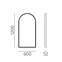 ACB LED Spiegel mit Beleuchtung GIORGIA 3994, 120cm, 58W, 3000K, 3940lm, IP44, schwarz