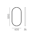 ACB Spiegel DANIELA 9755, 120cm, IP44, ohne Beleuchtung, schwarz