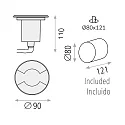 ACB Einbau-Bodenstrahler INDUS, mit zweiseitigem Lichtaustritt, 1 x GU10 LED, 1 x 8W, IP67, IK08, alu/silber