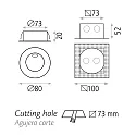 ACB wall recessed luminaire REGAL round IP54, white 