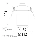 ACB ceiling recessed luminaire GINA GU10 IP20, white 
