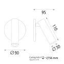 ACB Einbau-Wandstrahler ATRIA, 1 x 3W LED, 315lm, 3000K, IP20, IK04, matt/nickel