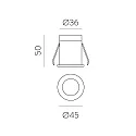 LED Einbauspot DOT 3949/4, 3W, 2700K, 245lm, IP20
