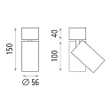 ACB Decken-Aufbaustrahler ZOOM 3764/10, GU10 max. 10W (LED), verstellbar, Schwarz