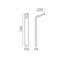 ACB LED Pollerleuchte ZEN 2038, 10W, 3000K, 720lm, IP65, anthrazit