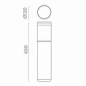 ACB LED Pollerleuchte BRISK 2085, 12W, 3000K, 945lm, IP65, anthrazit