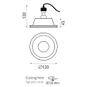 ACB recessed luminaire YOTA GU10 IP20, white  CRI >80
