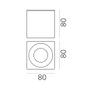 ACB ceiling luminaire BRANCO 3468/8 GU10 IP65, white