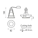 ACB Einbau-Deckenleuchte WINKA, Ø 8,2 cm, 1 x GU10 LED, 8W, IP20, IK06, schwarz/opal