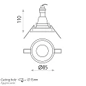 ACB Outdoor LED Einbauleuchte NORK 3677/9 mit Kuppelblende, IP64, GU10 max. 10W, weiß