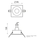ACB ceiling recessed luminaire VELT GU10 IP64, white 