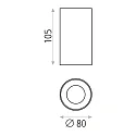 ACB Aufbau-Strahler SOUL 3792/8, GU10 max. 10W (LED), Schwarz / Satin-Gold