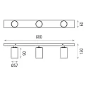 ACB Spotleiste GINA 3874/R3, 3-flammig, 3x GU10 max. 10W, verstellbar, Weiß