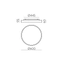 LED Deckenleuchte ROMA 3974/60, 65W, 6000lm + 9W, 760lm, 2700-3000K, IP20, mikroplasmatischer Diffusor
