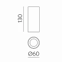 LED Deckenleuchte PIPE 3986, LED COB, 12W, 3000K, 1240lm, IP20